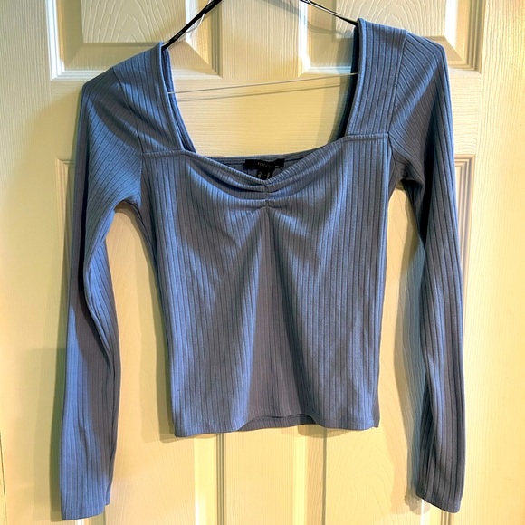 *LAST CALL* Forever 21 Ribbed Long Sleeve Crop Top Size M - Picture 1 of 5